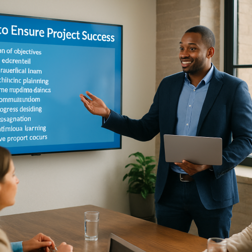 Equipe analisa indicadores e estratégias para garantir o sucesso de projetos com apoio da Microsoft.