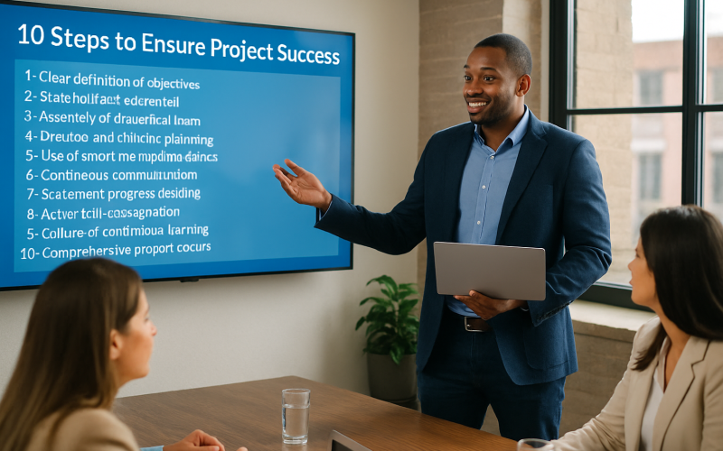 Equipe analisa indicadores e estratégias para garantir o sucesso de projetos com apoio da Microsoft.