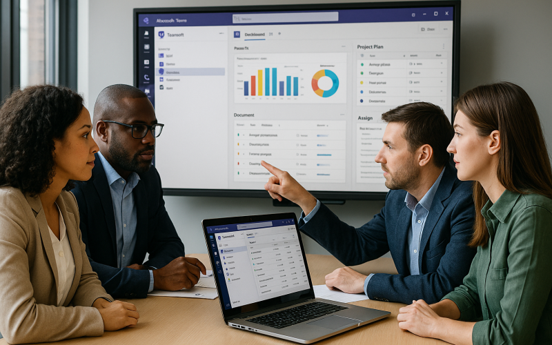Colaboração em tempo real e gestão eficiente de projetos com o Microsoft Teams e apoio da KSTI Consultoria.