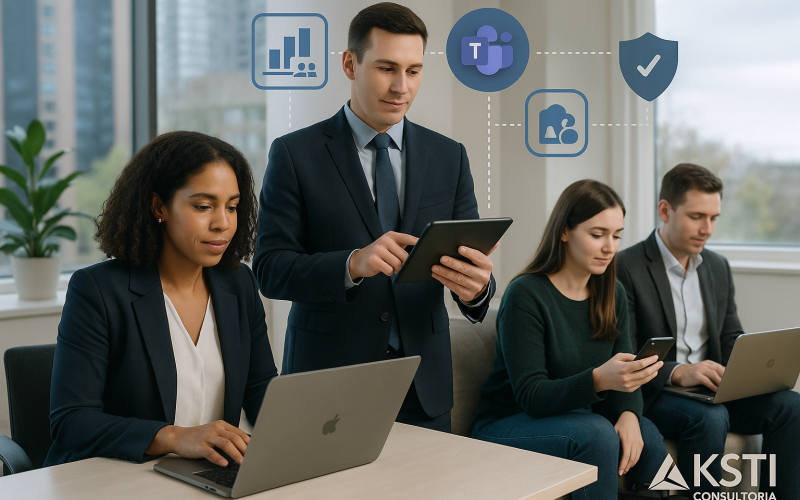 Microsoft 365: impulsione sua empresa com colaboração, produtividade e segurança — com suporte da KSTI Consultoria, parceira oficial Microsoft.